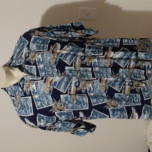 Campia Moda Hawaiian Floral Cruiser Cars Short Sleeve Shirt Size 2XLCampia Moda